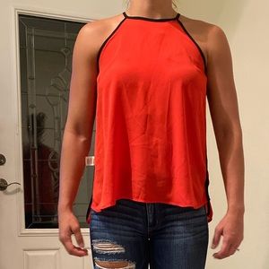 Red Flowy Tank Top